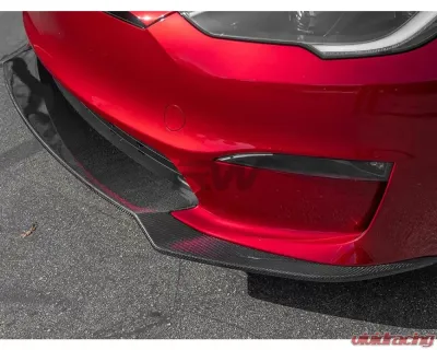 RW Carbon Carbon Fiber Front Lip Spoiler Tesla Model S 2021-2023 - tesla029