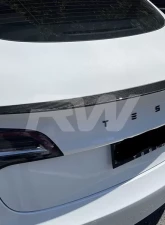 RW Carbon Fiber Trunk Spoiler Tesla Model 3 2017-2023                                     - tesla09 - Image 5
