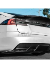 RW Carbon Plaid Carbon Fiber Rear Diffuser Tesla Model S 2021+                                     - tesla034 - Image 6