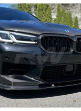 RW Carbon 3D Style CF Front Lip BMW F90 LCI 2021-2023                                     - bmwf90019 - Image 4