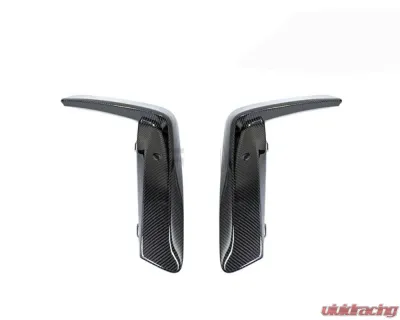 RW Carbon CF Front Bumper Duct Trims BMW F9X M8 2020-2023 - bmwf91012