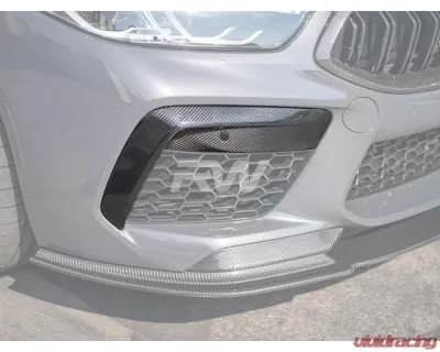 RW Carbon CF Front Bumper Duct Trims BMW F9X M8 2020-2023 - bmwf91012
