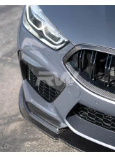 RW Carbon CF Front Bumper Duct Trims BMW F9X M8 2020-2023                                     - bmwf91012 - Image 3