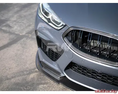 RW Carbon CF Front Bumper Duct Trims BMW F9X M8 2020-2023 - bmwf91012