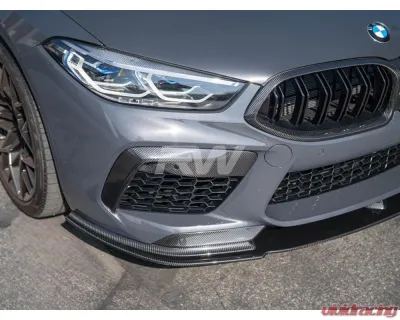 RW Carbon CF Front Bumper Duct Trims BMW F9X M8 2020-2023 - bmwf91012