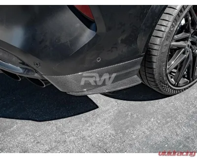 RW Carbon CF Rear Bumper Trim BMW F96 X6M 2019+ - bmwf9609
