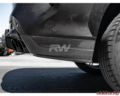 RW Carbon CF Rear Bumper Trim BMW F96 X6M 2019+ - bmwf9609