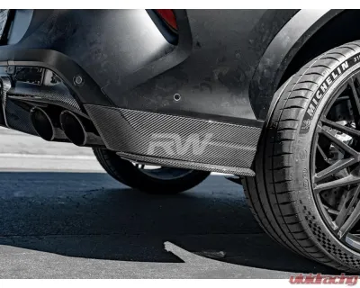 RW Carbon CF Rear Bumper Trim BMW F96 X6M 2019+ - bmwf9609