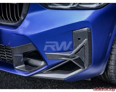 RW Carbon CF Front Bumper Trims BMW F97 | F98 2022-2025 - bmwf97007