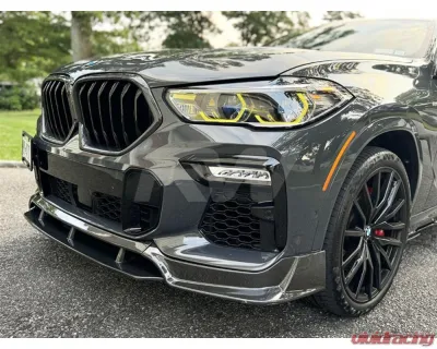 RW Carbon CF Front Lip Spoiler BMW X6 2020-2023 - bmwg06008