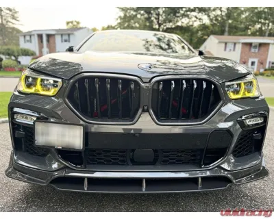 RW Carbon CF Front Lip Spoiler BMW X6 2020-2023 - bmwg06008