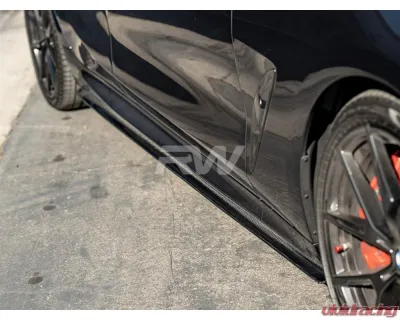 RW Carbon CF Side Skirt Extensions BMW M8 | M850i | 840i 2019+ - bmwg1604