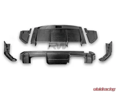 RW Carbon CF GTX Diffuser w/ Undertray BMW G80 M3 2021+ - bmwg80026