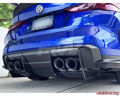 RW Carbon CF GTX Diffuser w/ Undertray BMW G80 M3 2021+ - bmwg80026
