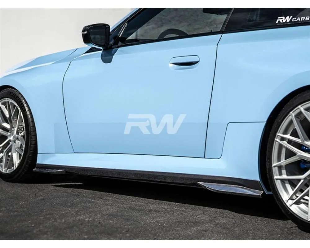 RW Carbon CF Side Skirt Extensions BMW G87 M2 2023+ - bmwg87014