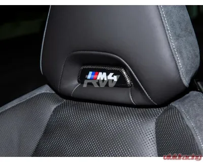RW Carbon CF Seat Emblem Cover BMW M - bmwg87047