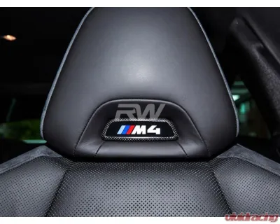 RW Carbon CF Seat Emblem Cover BMW M - bmwg87047