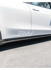 RW Carbon CF Side Skirt Extensions Tesla Model Y 2020+                                     - tesla033 - Image 6