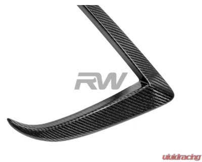RW Carbon CF Front Upper Splitters Tesla Model S 2021-2024 - tesla035