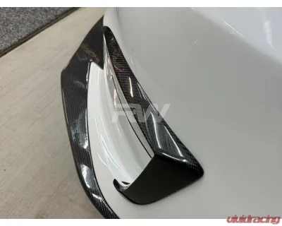 RW Carbon CF Front Upper Splitters Tesla Model S 2021-2024 - tesla035