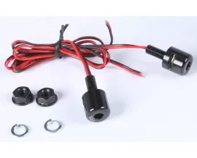 K&S Lighted License Plate Bolt Black