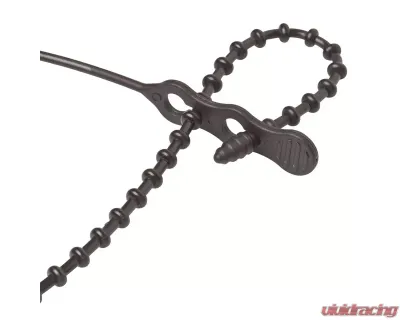 Ancor Reusable Beaded Cable Ties - 8" - Black - 15-Pack - 199286