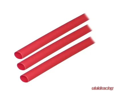 Ancor Adhesive Lined Heat Shrink Tubing (ALT) - 1/4" x 3" - 3-Pack - Red - 303603