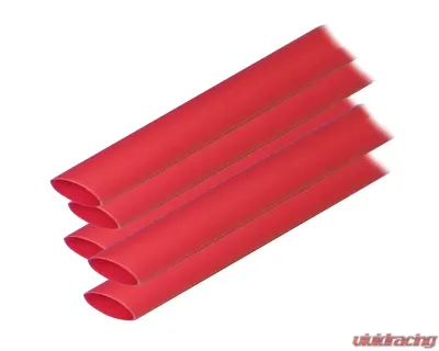 Ancor Adhesive Lined Heat Shrink Tubing (ALT) - 1/2" x 12" - 5-Pack - Red - 305624