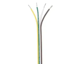 Ancor Ribbon Bonded Cable - 16/4 AWG - Brown/Green/White/Yellow - Flat - 100