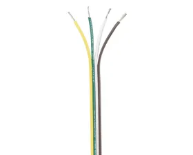 Ancor Ribbon Bonded Cable - 16/4 AWG - Brown/Green/White/Yellow - Flat - 250