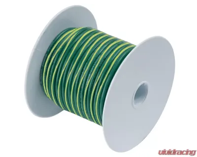 Ancor Green w/Yellow Stripe 10 AWG Tinned Copper Wire - 25 - 109302