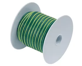 Ancor Green w/Yellow Stripe 10 AWG Tinned Copper Wire - 100