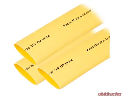 Ancor Heat Shrink Tubing 3/4" x 3" - Yellow - 3 Pieces - 306903