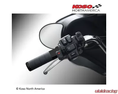 Koso Titan-X Black Heated Grips Electric Throttle Harley Davidson - AX068K00
