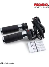 Koso Titan-X Chrome Heated Grips Electric Throttle Harley Davidson                                     - AX068M00 - Image 4