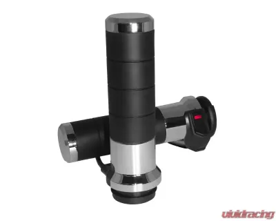 Koso Titan-X Chrome Heated Grips Cable Throttle Harley Davidson - AX068M10