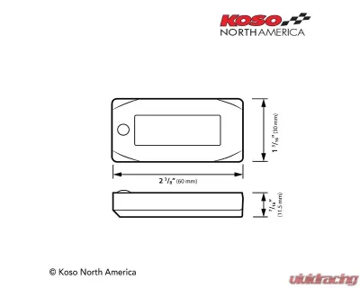 Koso MINI 3 Narrow Band Air/Fuel Ratio Meter - BA003211
