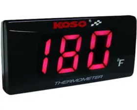 Koso Super Slim Style  Red Fahrenheit Thermometer