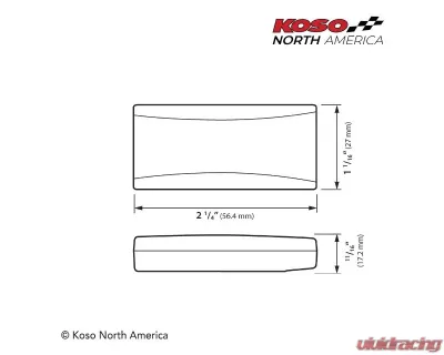 Koso Super Slim Style  Red Fahrenheit Thermometer - BA024R10
