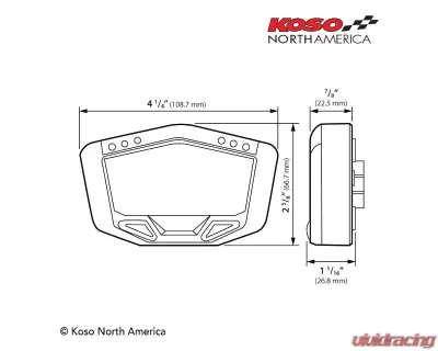Koso X-2 Boost Gauge With Wideband Air/fuel Ratio and Temperature - BA029001