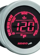 Koso HD-02OT Silver Oil Temperature Meter Harley Davidson 2004-2013                                     - BA050500 - Image 3
