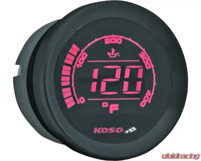 Koso HD-02OT Black Oil Temperature Meter Harley Davidson 2004-2013 - BA050510