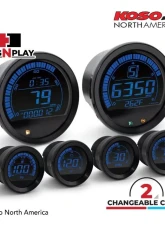 Koso HD-02 6 Pieces Kit Black Bezel Harley Davidson FLHT | FLHX | FLTR 2004-2013                                     - BA050903 - Image 3