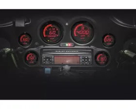 Koso HD-02 Black 6 Pieces Gauge Kit Harley Davidson 2004-2013