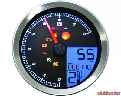 Koso HD-04 4 Inch Silver Multifunction Meter Harley Davidson - BA051201