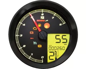 Koso HD-04 4 Inch Black Multifunction Meter Harley Davidson