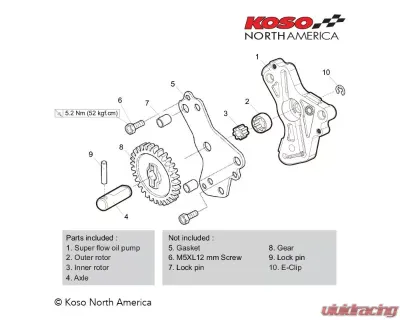 Koso High Flow Oil Pump Honda MSX125 Grom 2014-2018 - NF623000