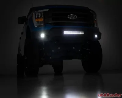 Rough Country High Clearance Front Bumper LED Lights and Skid Plate Ford F-150 2WD | 4WD 2021-2023 - 10809A