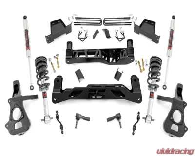 Rough Country 7" Lift Kit Cast Steel w/ M1 Monotube Struts and Shocks Chevrolet Silverado 1500 | GMC Sierra 1500 2WD 2014-2018 - 23740