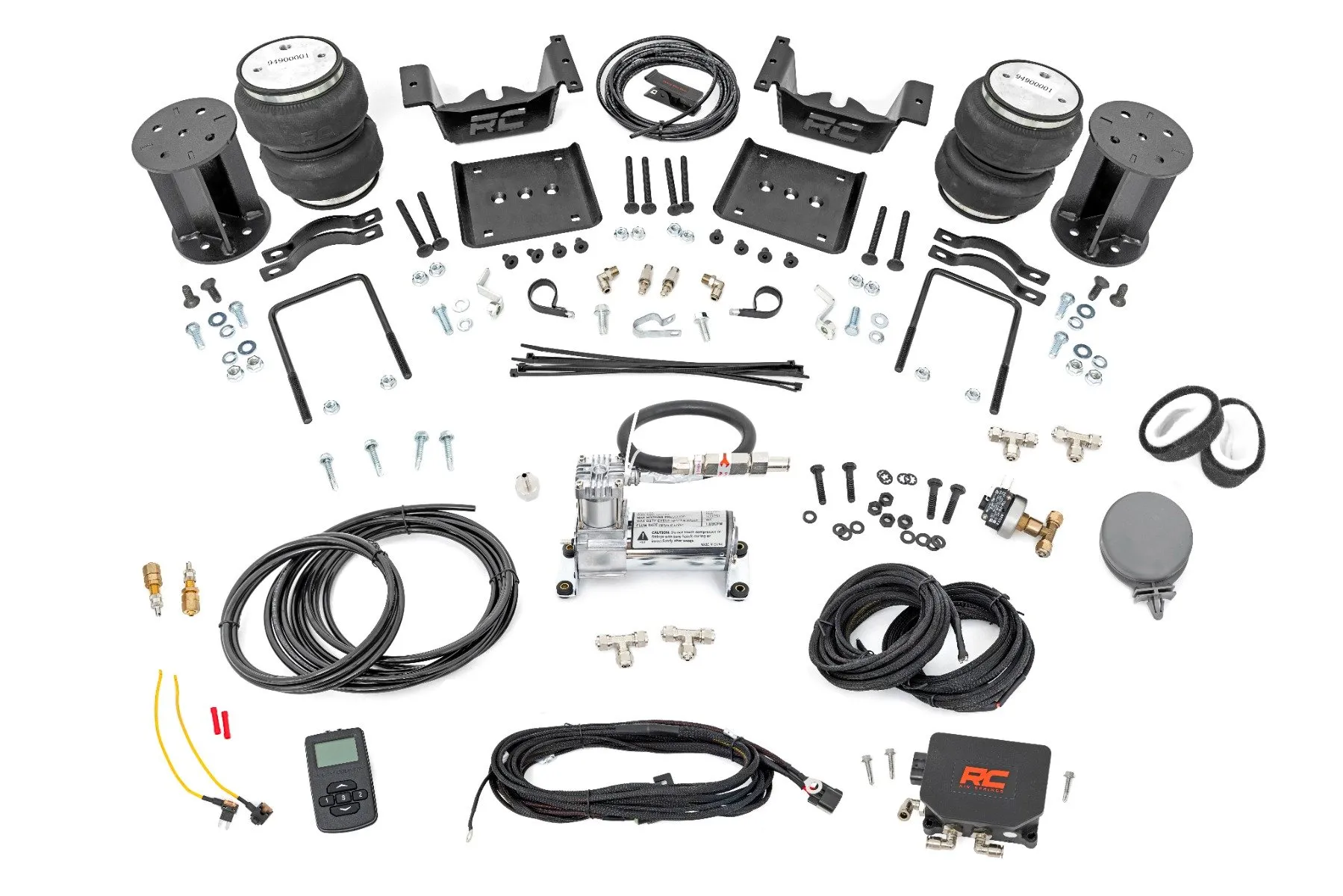 Rough Country Air Spring Kit w/ Compressor Wireless Controller 6-7.5 Inch Lift Kit - 100056WC